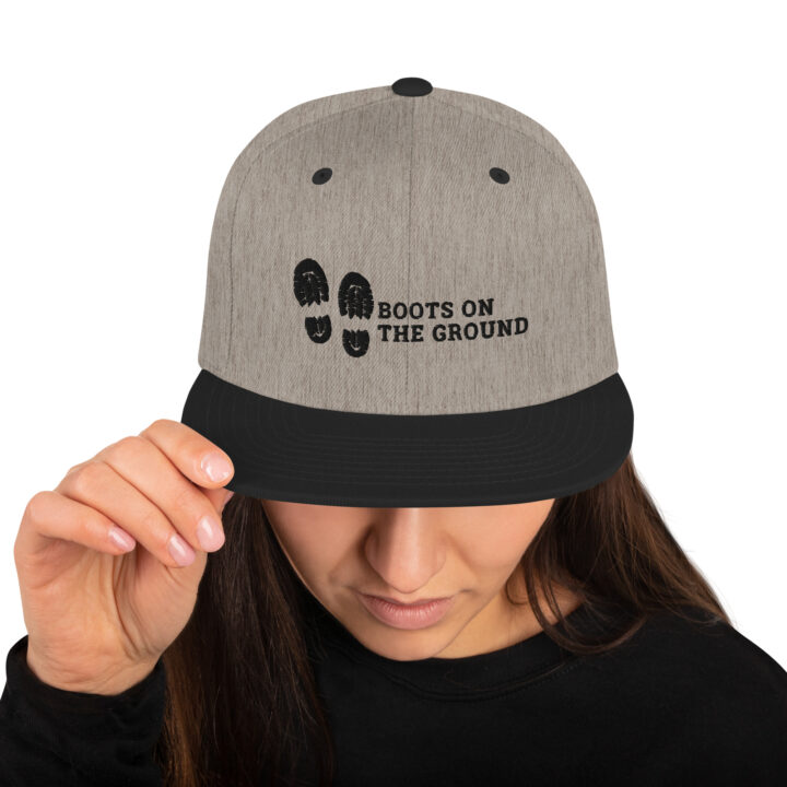 Boots on the Ground - Unisex Snapback Hat - Image 5