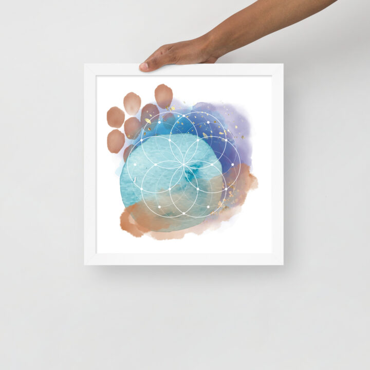 Sacred Geometry Watercolor - Framed poster - Image 14