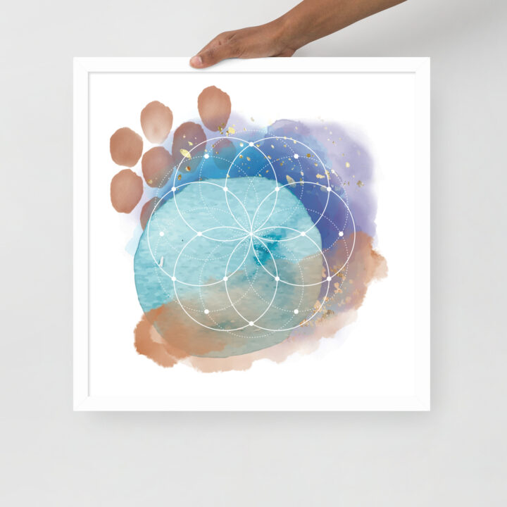Sacred Geometry Watercolor - Framed poster