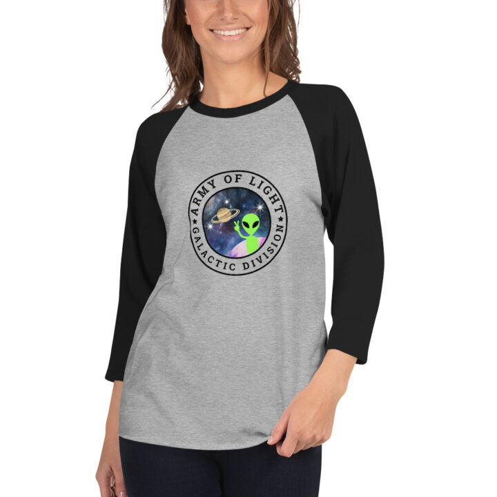 Army of Light Galactic Division - Unisex 3/4 Sleeve Raglan Shirt - Image 12