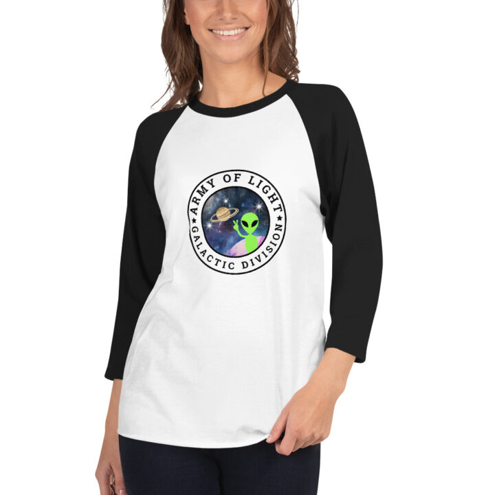 Army of Light Galactic Division - Unisex 3/4 Sleeve Raglan Shirt - Image 11
